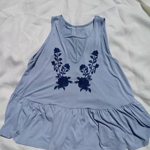 Alya Light Blue Tank Top
